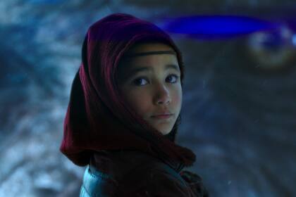 KAYLEE HOTTLE as Jia with KONG in Warner Bros. Pictures’ and Legendary Pictures’ action adventure “GODZILLA VS. KONG,” a Warner Bros. Pictures and Legendary release. Courtesy of Warner Bros. Pictures and Legendary Pictures