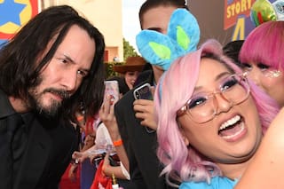 La "oscuridad" de Keanu Reeves en la colorida avant premiere de Toy Story 4