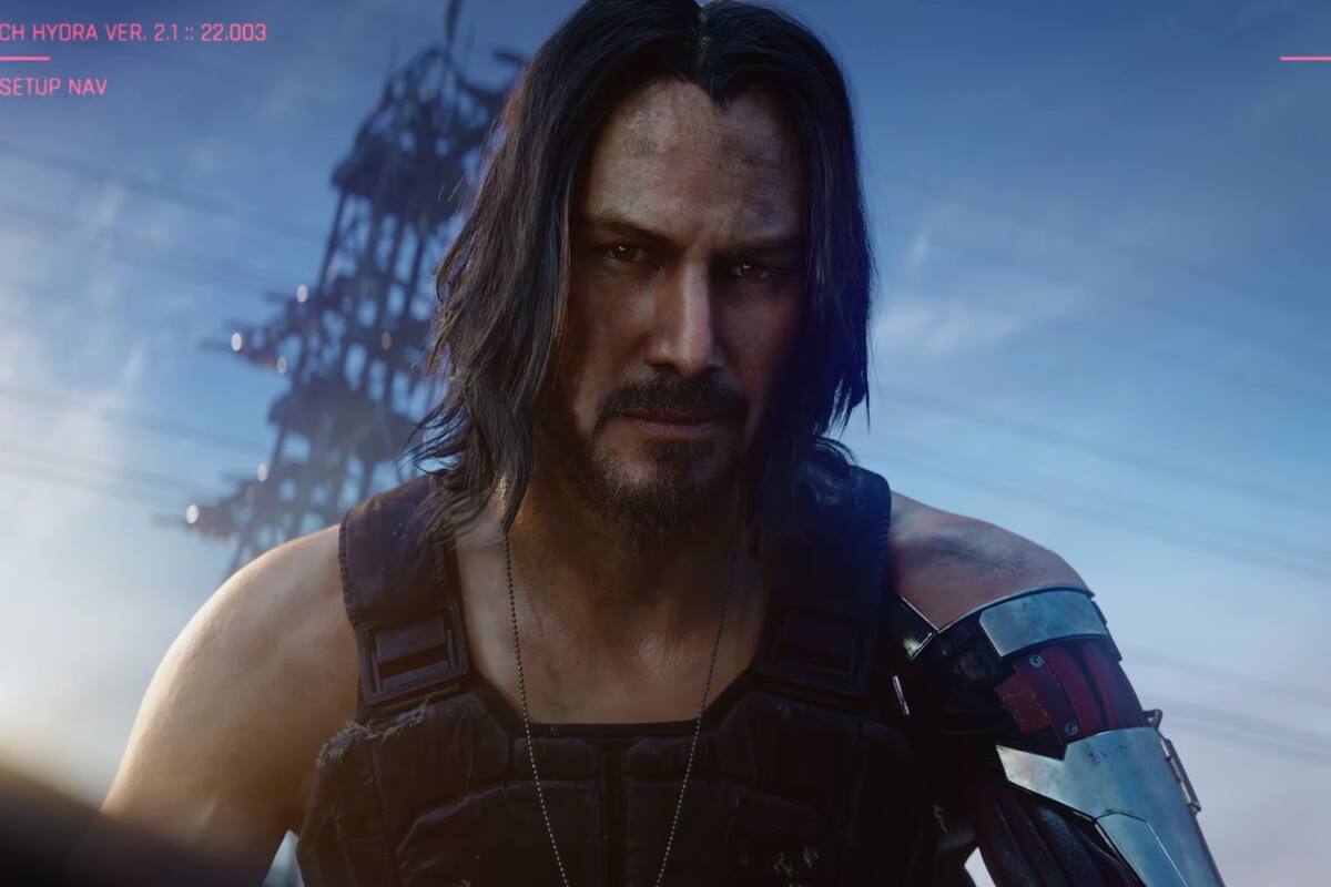 Keanu Reeves en el Cyberpunk 2077