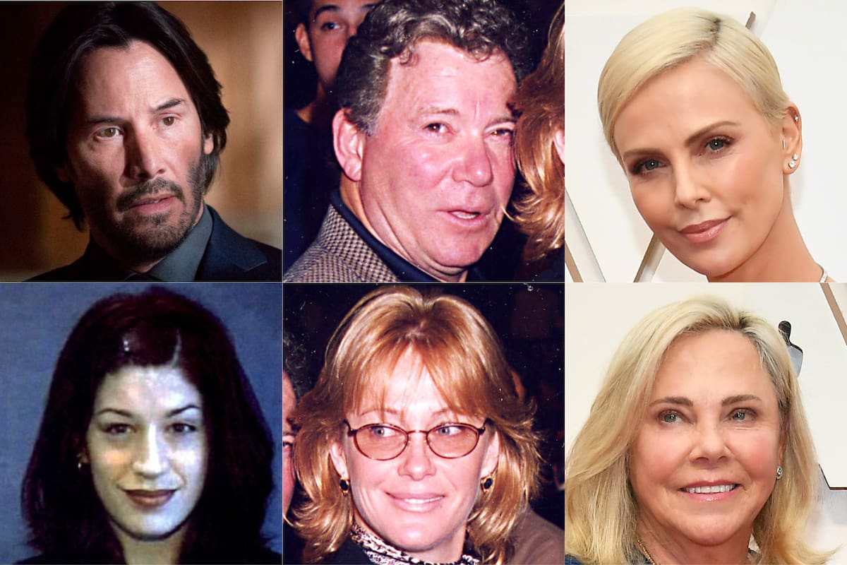 Keanu Reeves sufrió la muerte de su pareja, Jennifer Syme; William Shatner perdió a su esposa, Nerine y Charlize Theron fue protegida por su madre, Gerda, de la violencia de su padre