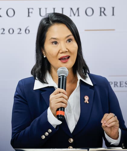 Keiko Fujimori durante una rueda de prensa. La mandataria había mencionado antes de asumir su interés en restablecer las relaciones.