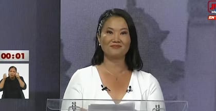 Keiko Fujimori en el debate presidencial