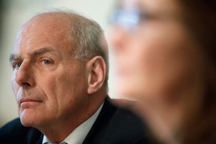 Kelly durante una reunión de gabinete, en 2018