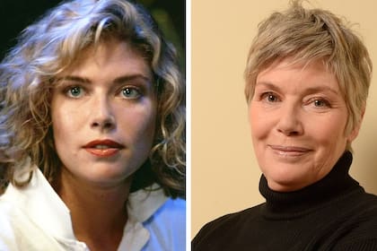 Kelly McGillis, ayer y hoy. No estará en la secuela de la película original