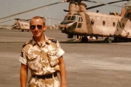 Kerry Fuller fotografiado durante la Guerra del Golfo