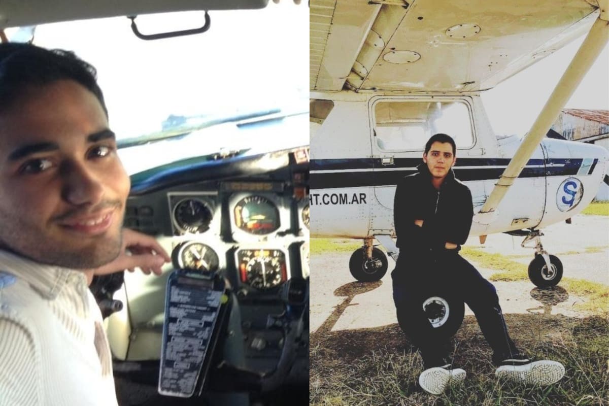 Kevin Alonso Raggio y Franco Pamboukdjian Acevedo, los dos tripulantes del Piper PA-24 accidentado