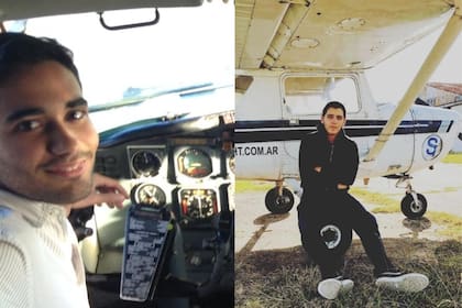 Kevin Alonso Raggio y Franco Pamboukdjian Acevedo, los dos tripulantes del Piper PA-24 accidentado