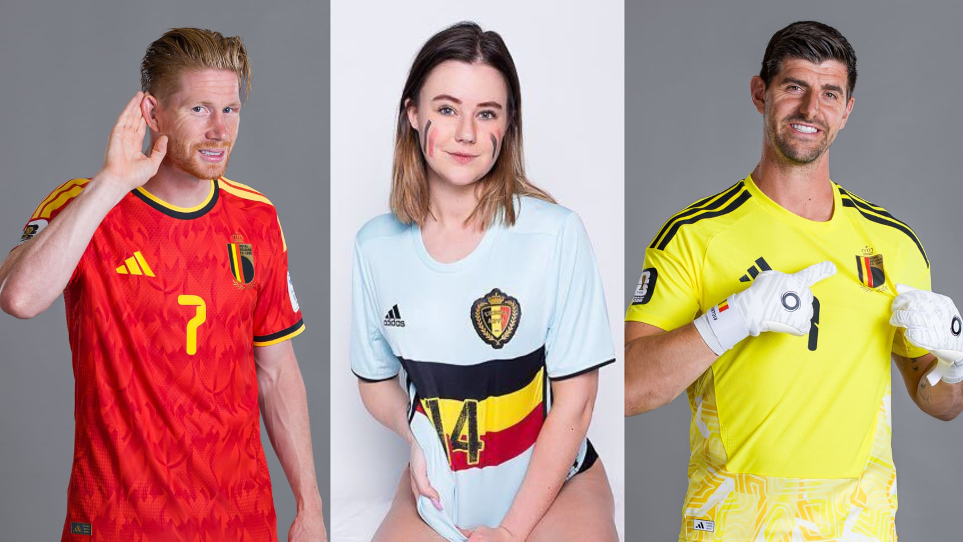 Kevin De Bruyne, Caroline Lijnen y Thibault Courtois, los protagonistas de un triángulo amoroso que aún hoy, doce años después, mantiene distanciados a las dos estrellas de la selección belga