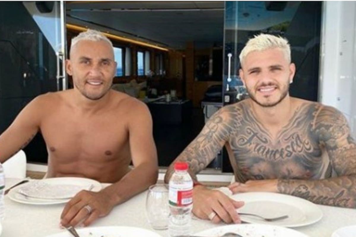 Keylor Navas y Mauro Icardi compartieron vacaciones en Ibiza. este jueves se confirmó que ambos dieron positivo en el test de Coronavirus