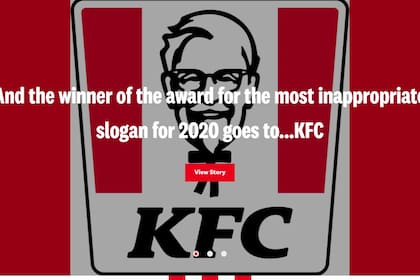 KFC anuncio con un posteo en su web que deja de usar temporalmente su eslogan después de 64 años