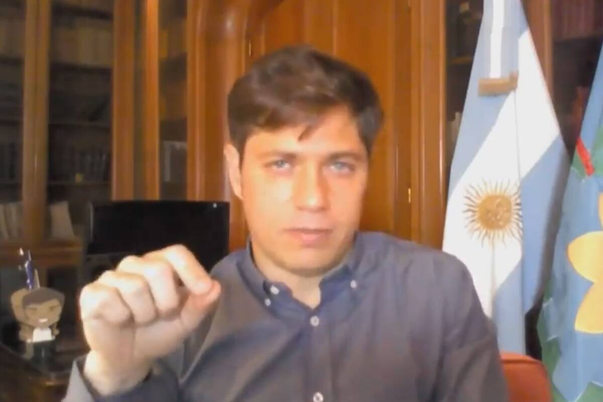 Kicillof anunció la nueva fase de la cuarentena desde la residencia oficial, donde se encuentra aislado
