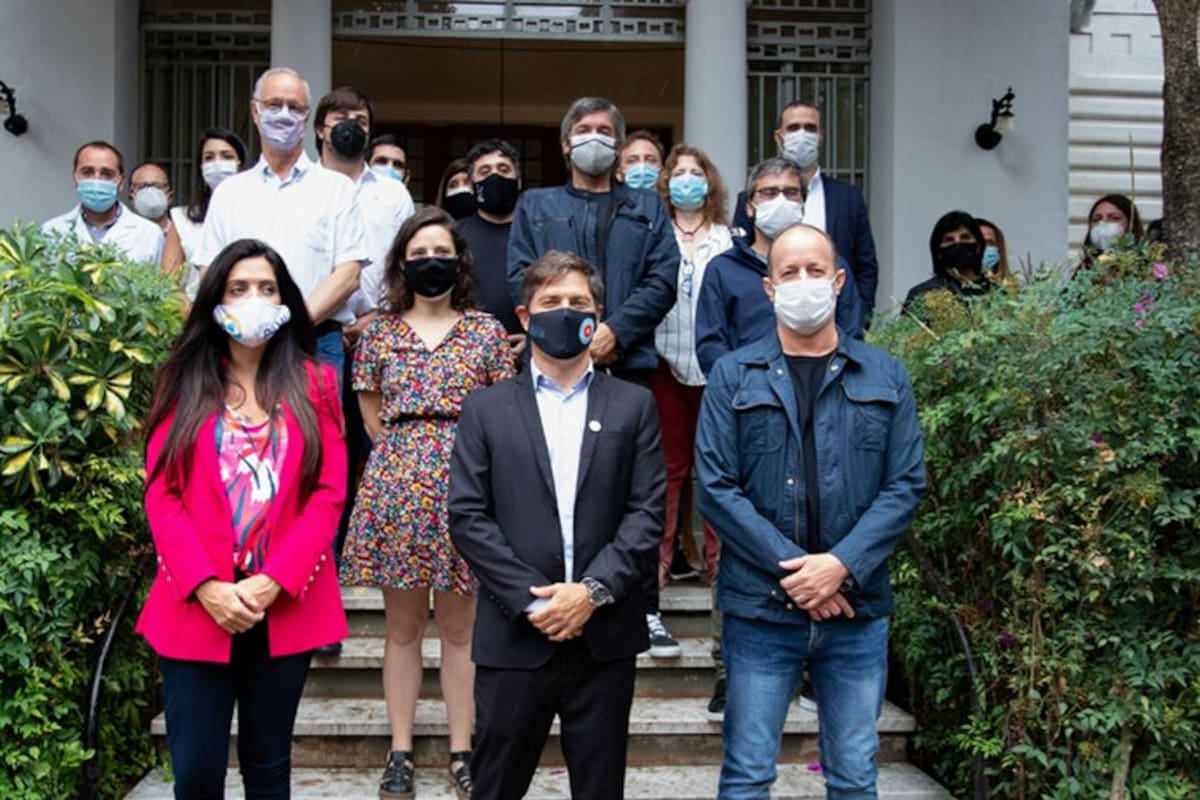 Kicillof, ayer junto con Máximo Kirchner y Luana Volnovich