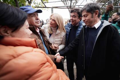 Kicillof con Magario y Espinoza, sin el segundo candidato a diputado Facundo Tignanelli