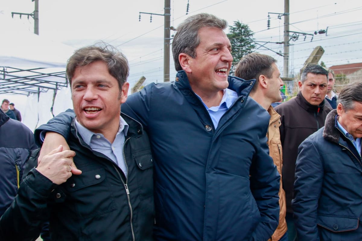 Kicillof, con Sergio Massa, el sábado, en San Vicente
