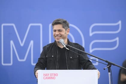 Kicillof, durante el acto en Avellaneda