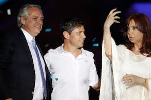 Kicillof, entre el Presidente y la vicepresidenta, en tiempos en que en el Frente de Todos reinaba la calma