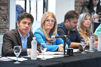 Kicillof, Magario, Bianco y Álvarez Rodríguez, en un paso por Chascomús en los últimos días