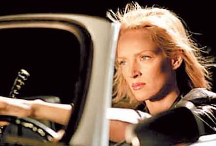 Uma Thurman al volante en una escena que terminó en un grave accidente