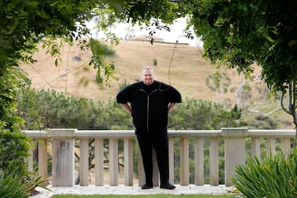 Kim Dotcom en su casa en Nueva Zelanda