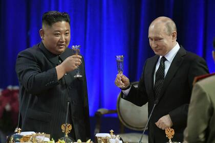 Kim Jong-un y Vladimir Putin, en 2019