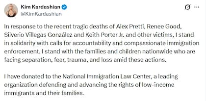 Kim Kardashian anunció una donación a una organización que apoya a los inmigrantes