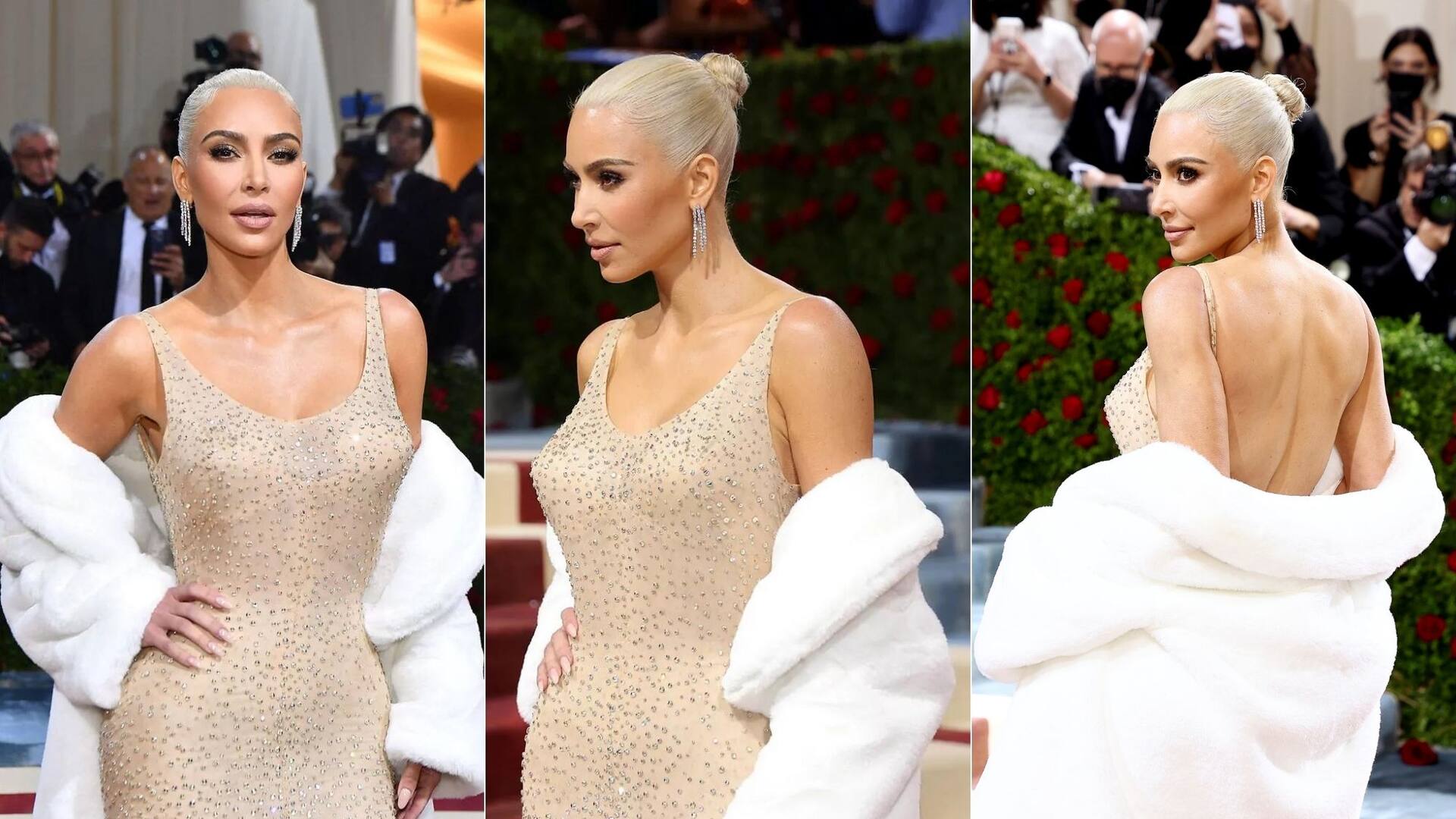 Kim kardashian bajó 8 kilos para ponerse el icónico vestido de Marilyn Monroe. En diálogo con LA NACION, Pattison Jr, su dueño, desmiente a los medios de todo el mundo: "El vestido no se rompió"