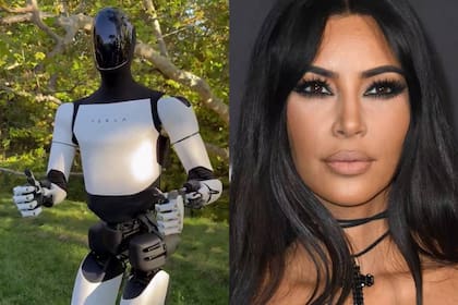 Kim Kardashian exhibió el valioso robot con mucho entusiasmo