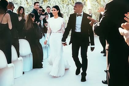 Kim Kardashian y Kanye West protagonizaron una de las bodas más fastuosas del mundo del espectáculo