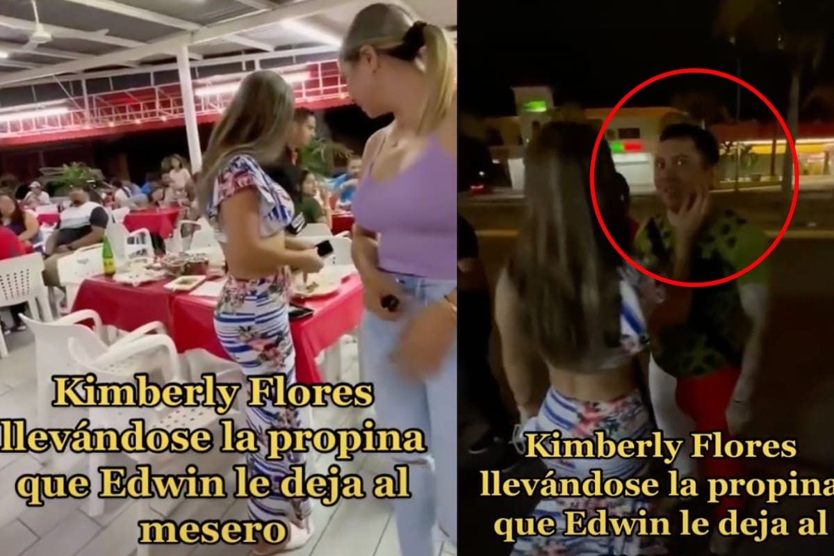 Kimberly Flores se viralizó en redes sociales por llevarse la propina que su esposo Edwin Luna dejó en un restaurante