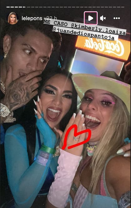 Kimberly Loaiza celebra junto a Lele Pons su compromiso