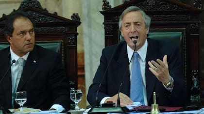 Kirchner y Scioli, en la apertura de sesiones ordinarias del Congreso en 2007
