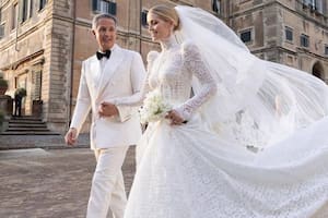 Kitty Spencer y Michael Lewis se casaron el sábado en una villa italiana ubicada en las afueras de Roma