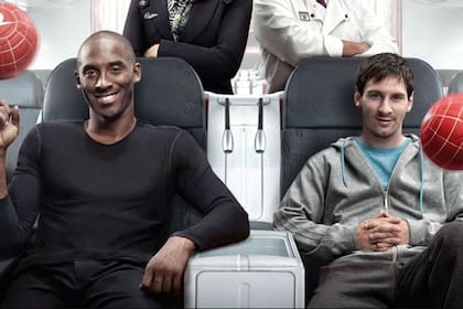 Kobe y Messi, durante la grabación de una publicidad