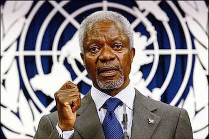 Kofi Annan recibió el Premio Nobel de la Paz en 2001