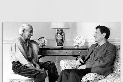 Krishnamurti con el físico David Bohm, en 1983