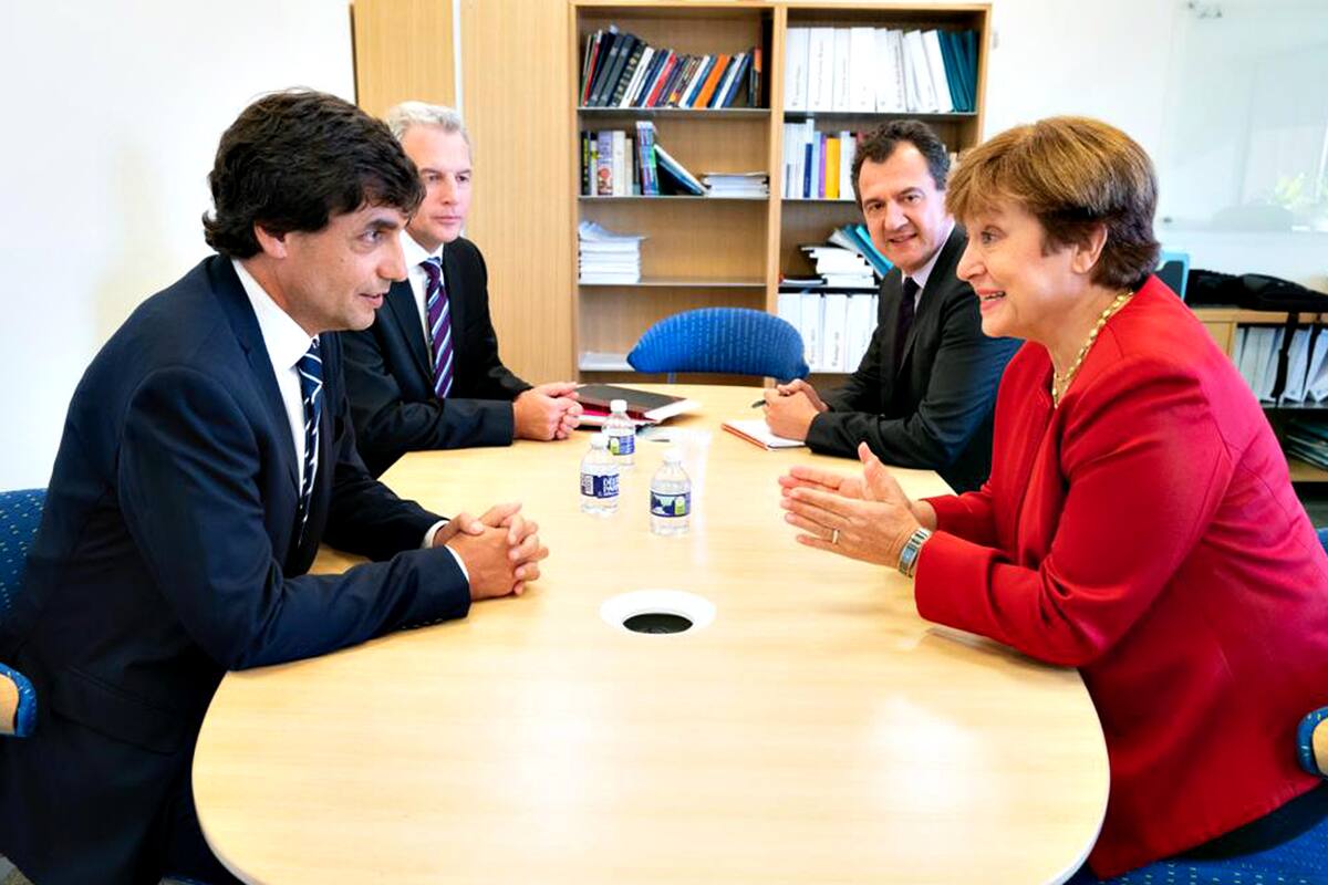 Kristalina Georgieva con el Ministro Lacunza