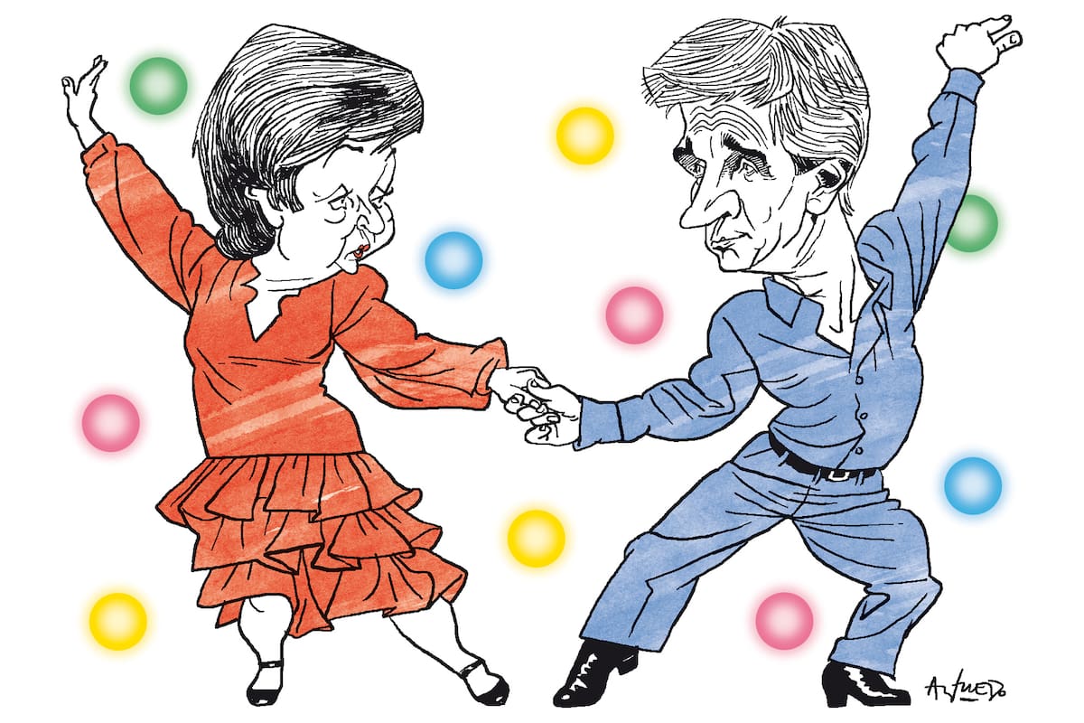 Kristalina Georgieva, directora del FMI, y el ministro de Economía, Luis Caputo