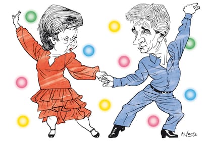 Kristalina Georgieva, directora del FMI, y el ministro de Economía, Luis Caputo