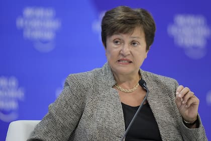 Kristalina Georgieva, durante su presentación en el Foro de Davos