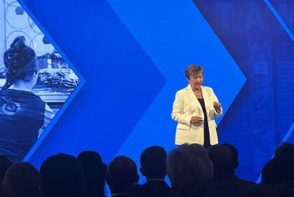 Kristalina Georgieva, en el Milken Institute, en Washington.