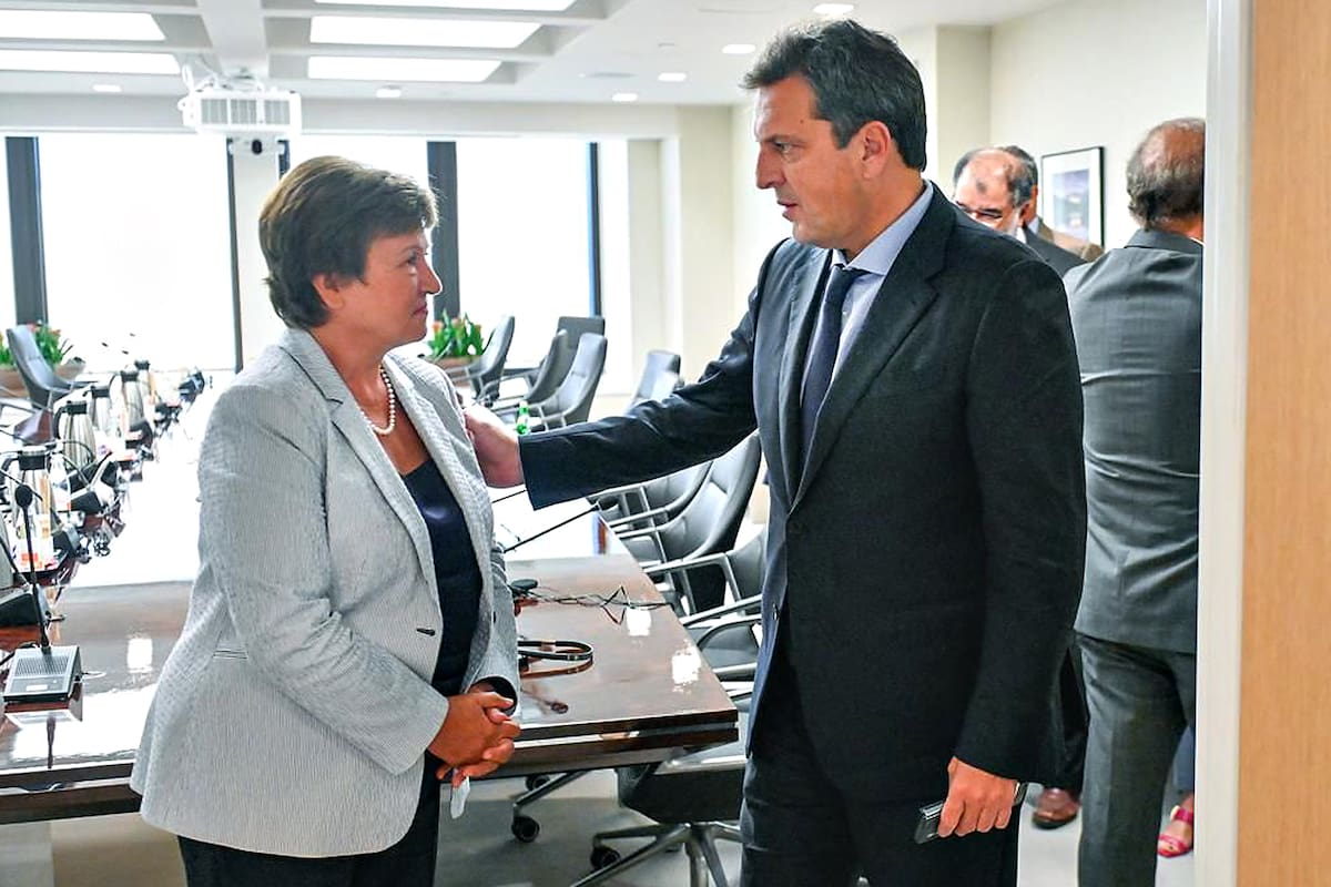 Kristalina Georgieva junto a Sergio Massa