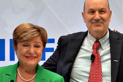 Kristalina Georgieva y Federico Sturzenegger, en el FMI.
