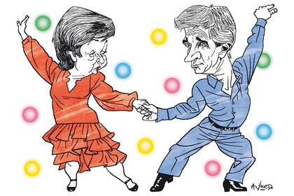 Kristalina Gueorguieva y Luis Caputo