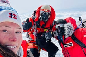 Kristin Harila en la Shishapangma