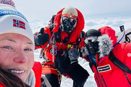 Kristin Harila en la Shishapangma