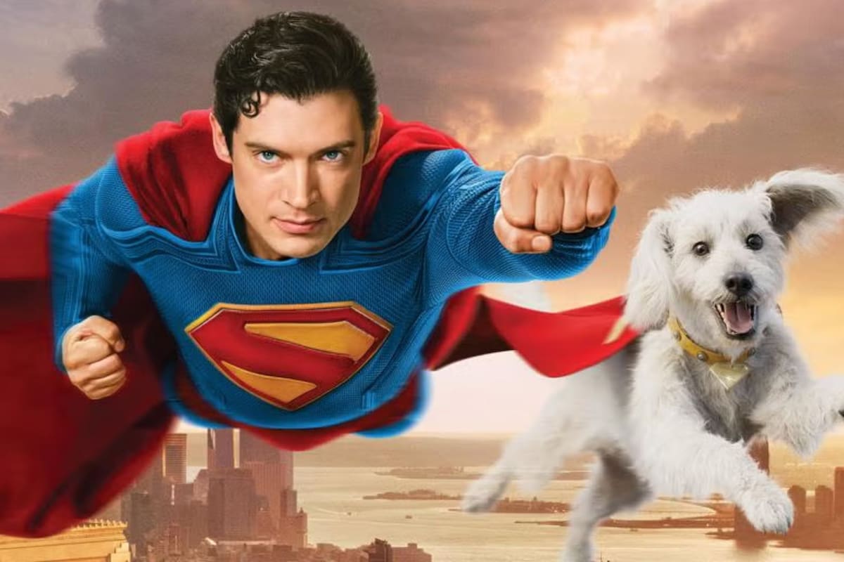 Krypto y Superman, los protagonistas de la nueva película de James Gunn.