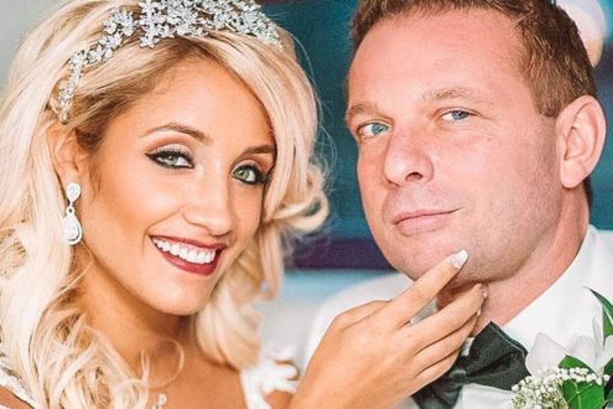 Krystle y Ben Romano en la sesión fotográfica de su matrimonio