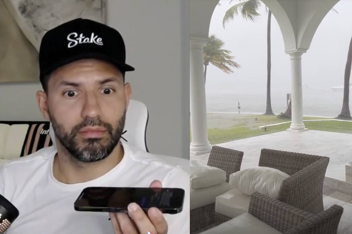 Kun Agüero llamó incluso a un guardia de seguridad para saber qué hacer con la alerta de tornado en Miami