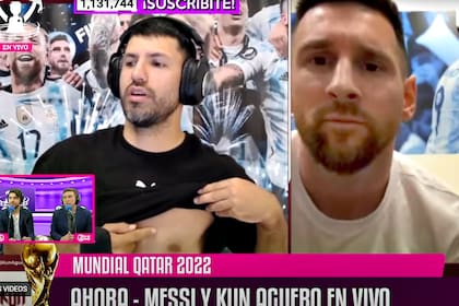 Kun Agüero muestra el dispositivo en su pecho