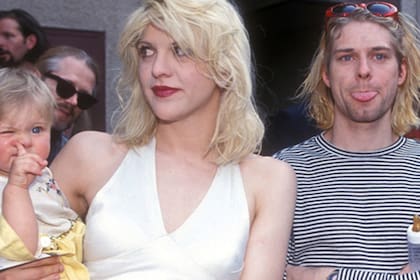 Frances Bean con sus padres, Courtney Love y Kurt Cobain
